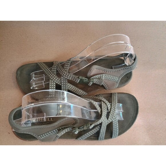 Merrell Sandal Sz 8  District Muri Lattice Green Strappy Hiking Outdoor Women's - Picture 2 of 9